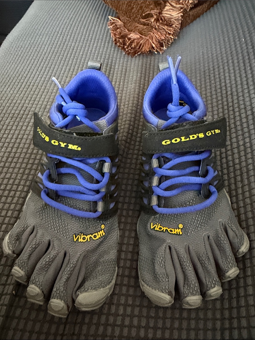 Vibram FiveFingers Black with Blue and Yellow Accents